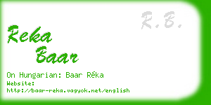 reka baar business card